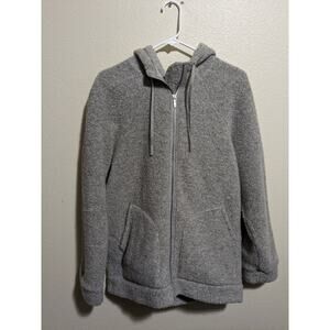 Lululemon So Sherpa Wool Blend Hooded Jacket Gray Women’s 8